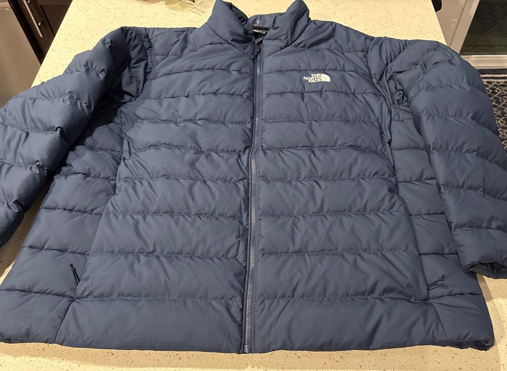 The North Face Men's Big Aconcagua 3 Jacket Size 3xl Navy Blue Down EX Cond